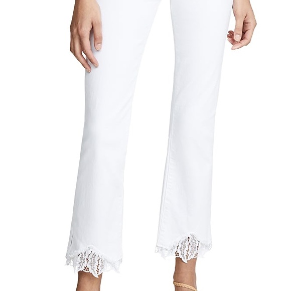 New J Brand Selena Mid Rise Crop lace white Jeans - Picture 6 of 10